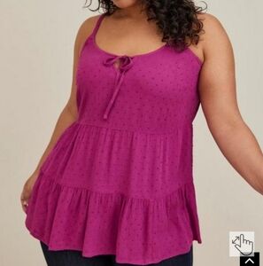 women's Plus size torrid tank top blouse purple 3x